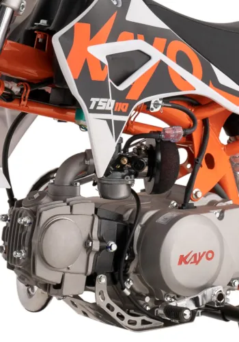 Zbliżenie na silnik w KAYO 110 TSD